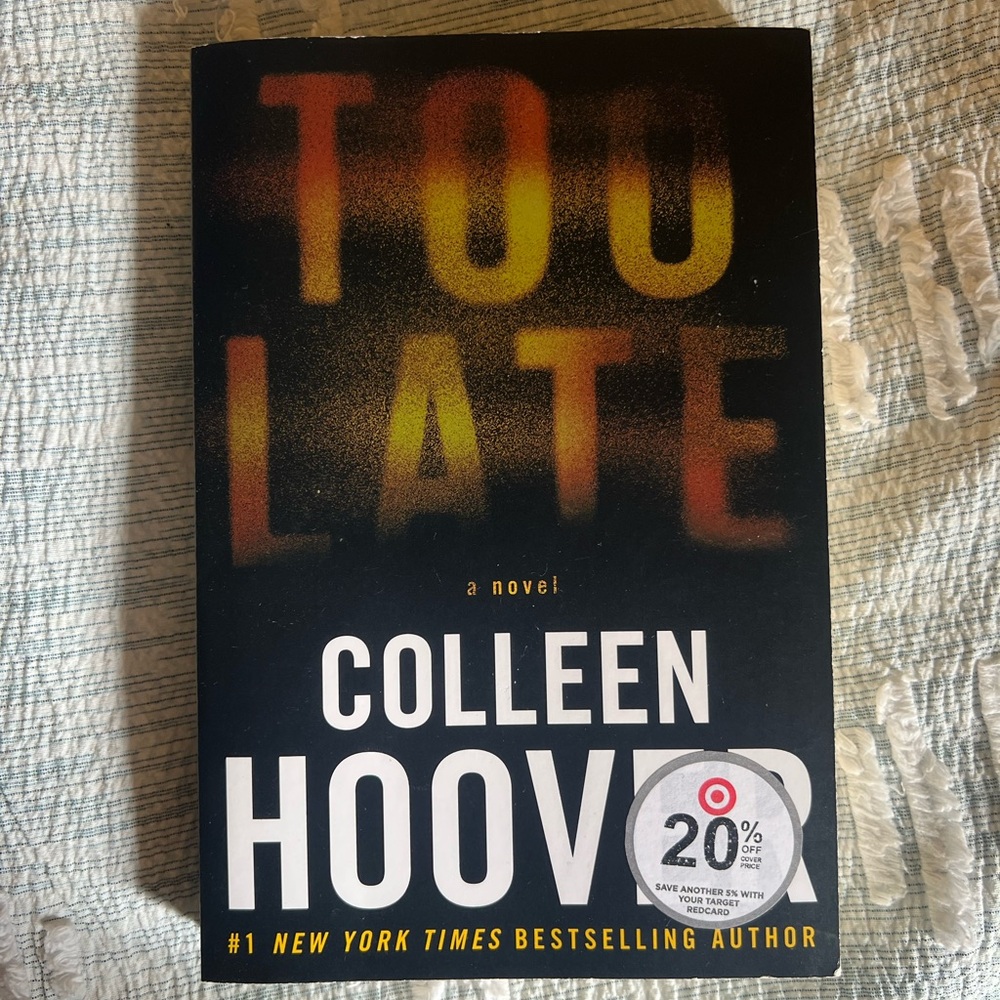 "Too Late" Paperback Novel - Black with Yellow/Orange Accents